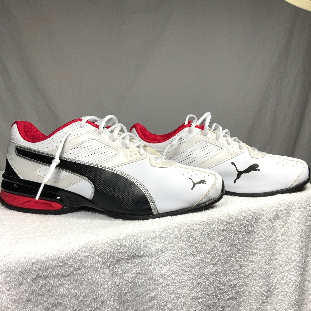 Men's Puma Tazon Black & White Sneaker - Size 10.5
